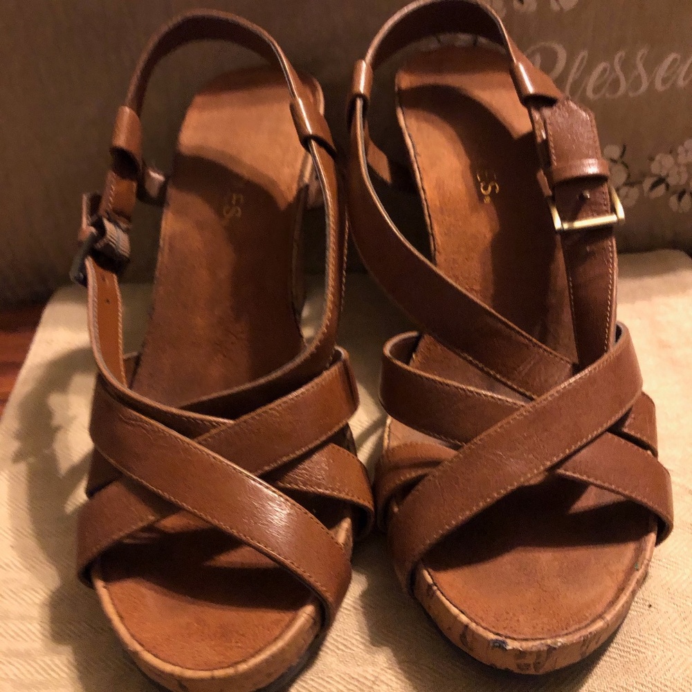 Aerosoles Natural/Brown Wedge Shoes